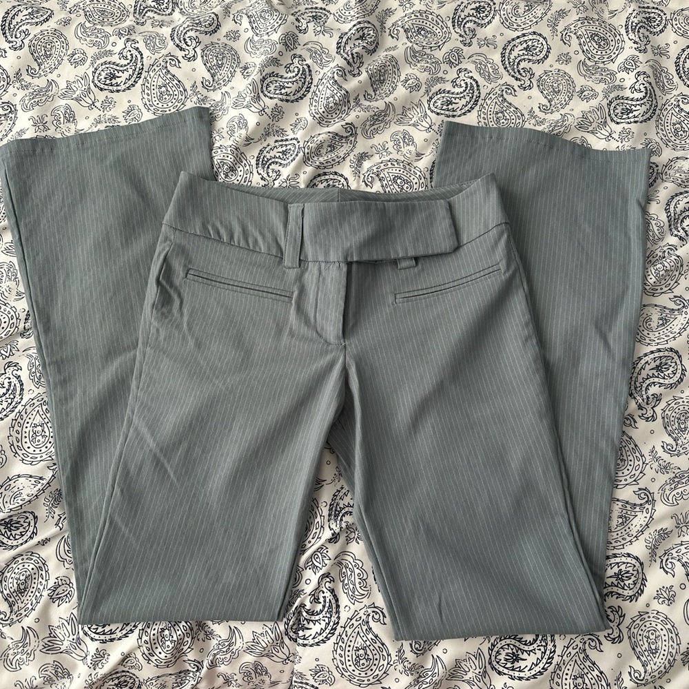 Blue Pinstripe Trousers